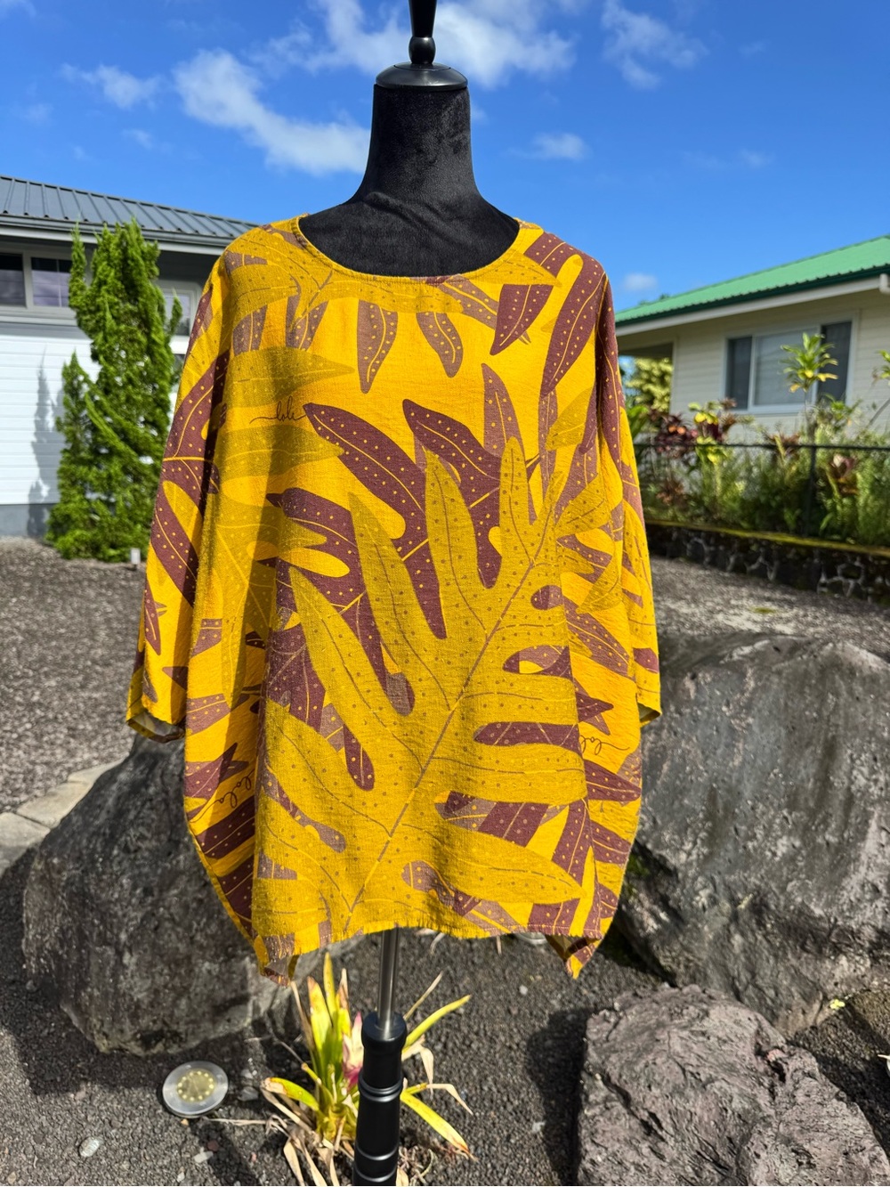 Lola Simply Sisters Hilo Hawaii Tropical Oversized Tunic Top S